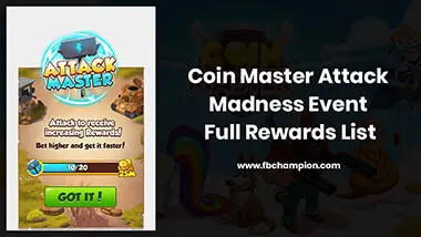 Coin Master Attack Madness Event Rewards List