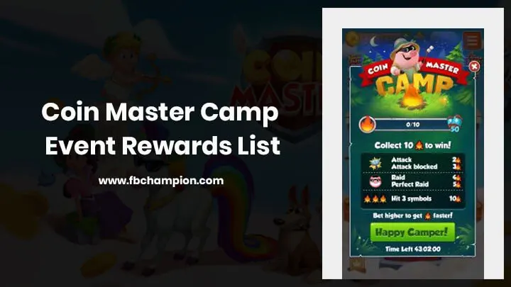 Coin Master Camp Event Rewards List